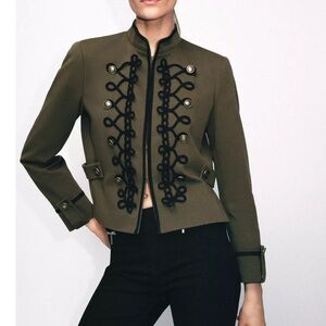 Zara BLAZER WITH EPAULETS AND FIREMAN CLASP